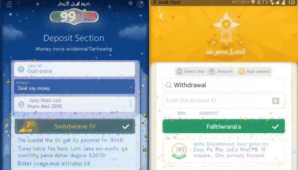 Steps to deposit and withdraw money from the 99AB game